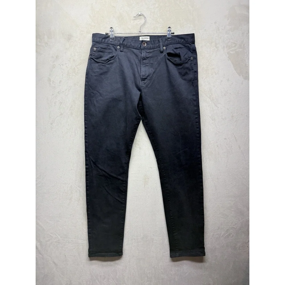 Todd Snyder Pants Mens 33x32 Black Chino Jeans Slim Fit Stretch 5 Pocket Preppy